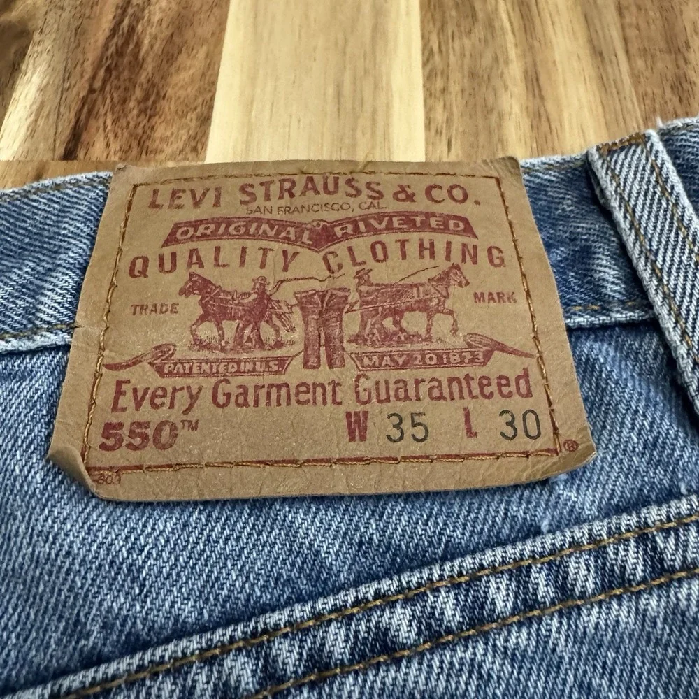 Vintage Levis 550 Jeans Mens 32x30 Blue Relaxed Fit Fading Loose Casual‎ Y2K